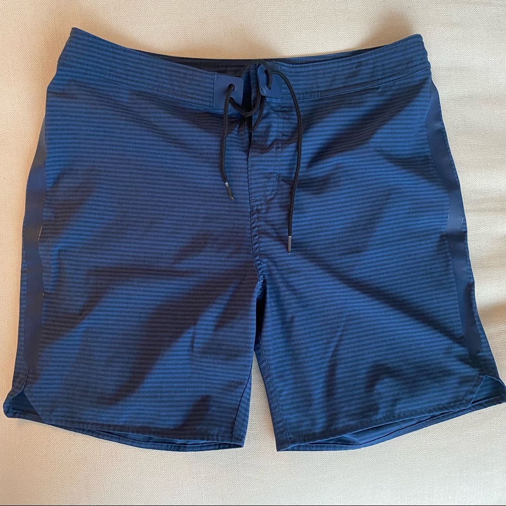 Aether Swim Trunks Blue Navy Striped